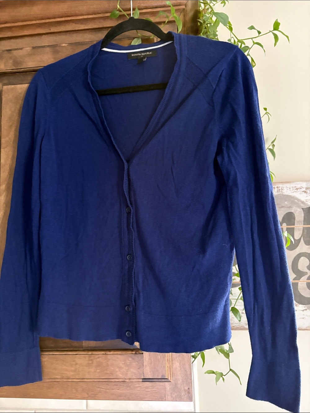Banana Republic Women's Blue Button-Front Cardigan Sweater